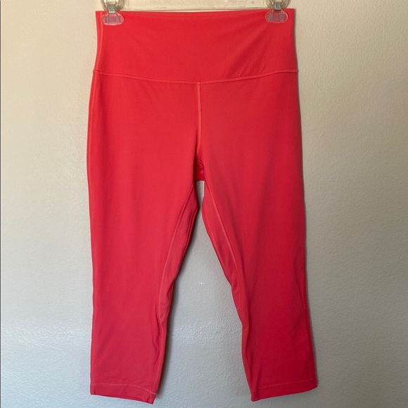 Lululemon Align leggings cropped pink Sz 12 EUC - Picture 1 of 5